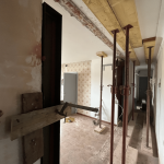 Un chantier de BBC Aquitaine (gros œuvre) avec des étais.